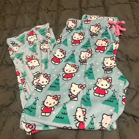 Medium Hello Kitty By Sanrio Christmas Pajama Pants - Picture 1 of 2